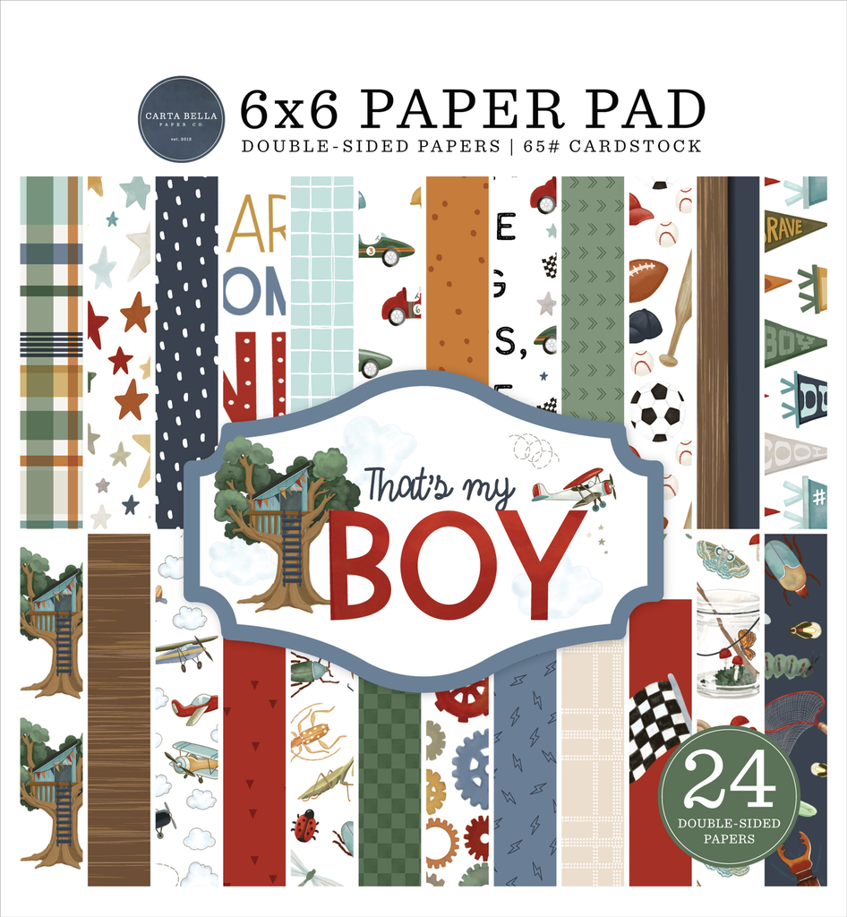 That's My Boy - Echo Park - Papeles Premium 6x6 Pulgadas