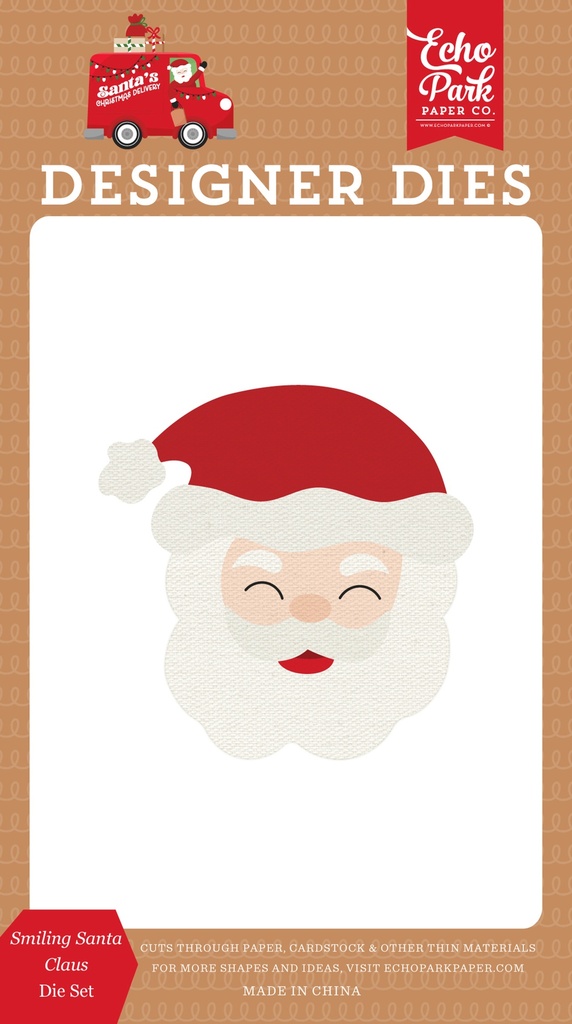 Santa's Christmas Delivery - Echo Park -Smiling Santa Claus Small Die Set