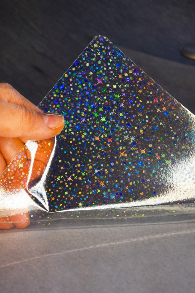Laminante Adhesivo Holográfico Estrellas