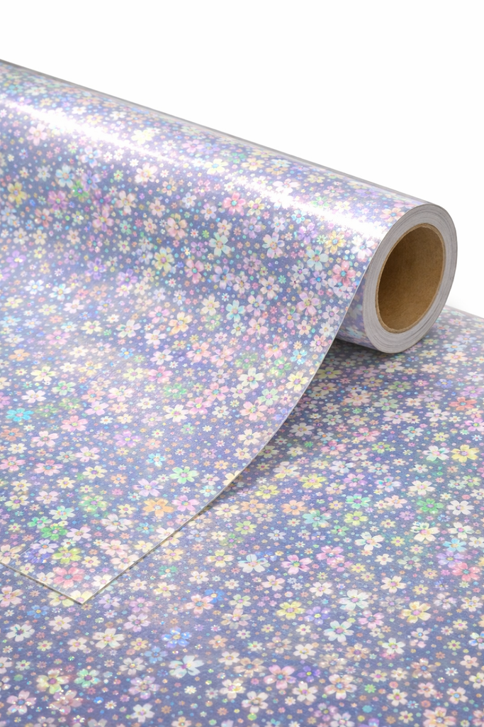 Laminante Adhesivo Holográfico Flores