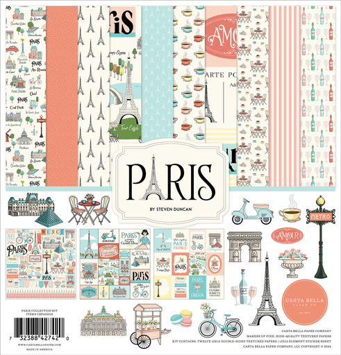 [CBP405016] Paris - Echo Park - Papeles Premium de Colección 12x12in