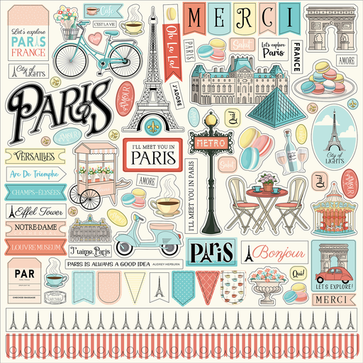 [CBP405014] Paris - Echo Park -Element Sticker