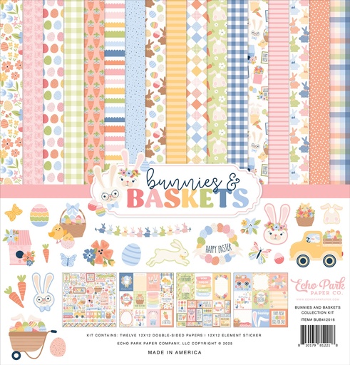 [BUB412016] Bunnies and Baskets - Echo Park - Papeles de Colección Premium 12x12 Pulgadas