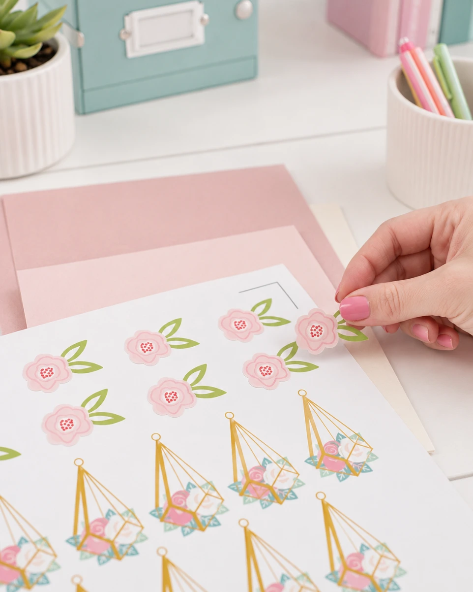 material adhesivo imprimible para trabajar los stickers