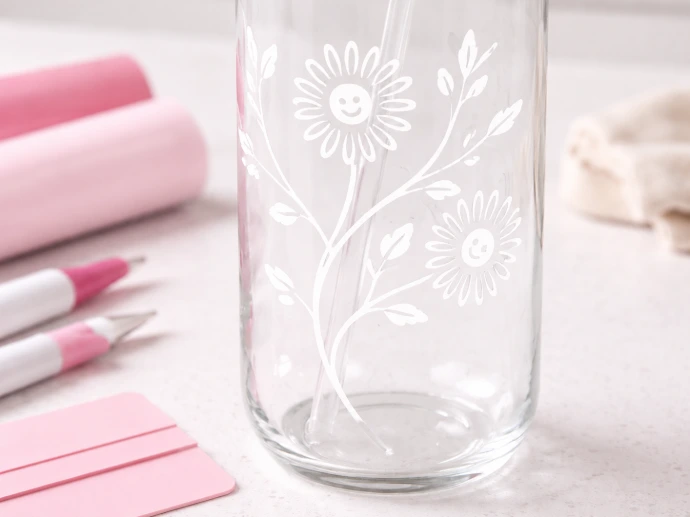 Vinil adhesivo para vasos y botellas