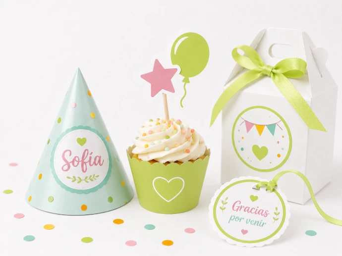 Vinil adhesivo permanente para toppers y detalles para fiestas