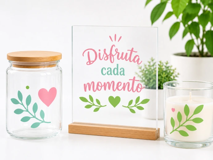 Vinil adhesivo permanente decoracion sobrevidrio, acrilico y superficies lisas