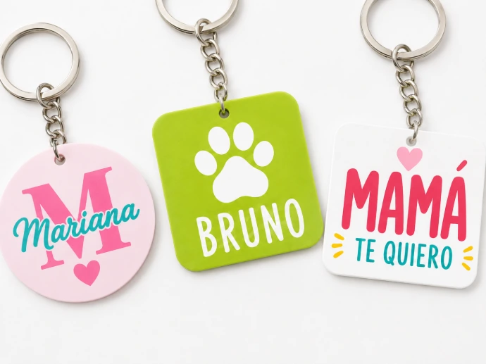Vinil adhesivo permanente para llaveros y regalos personalizados