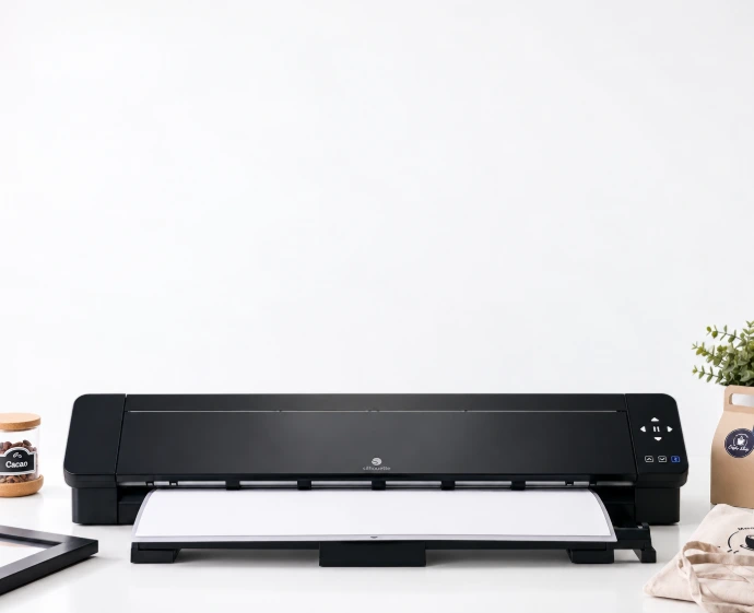 Silhouette Cameo Pro MK-II de 24 pulgadas sobre escritorio, máquina de corte de gran formato.