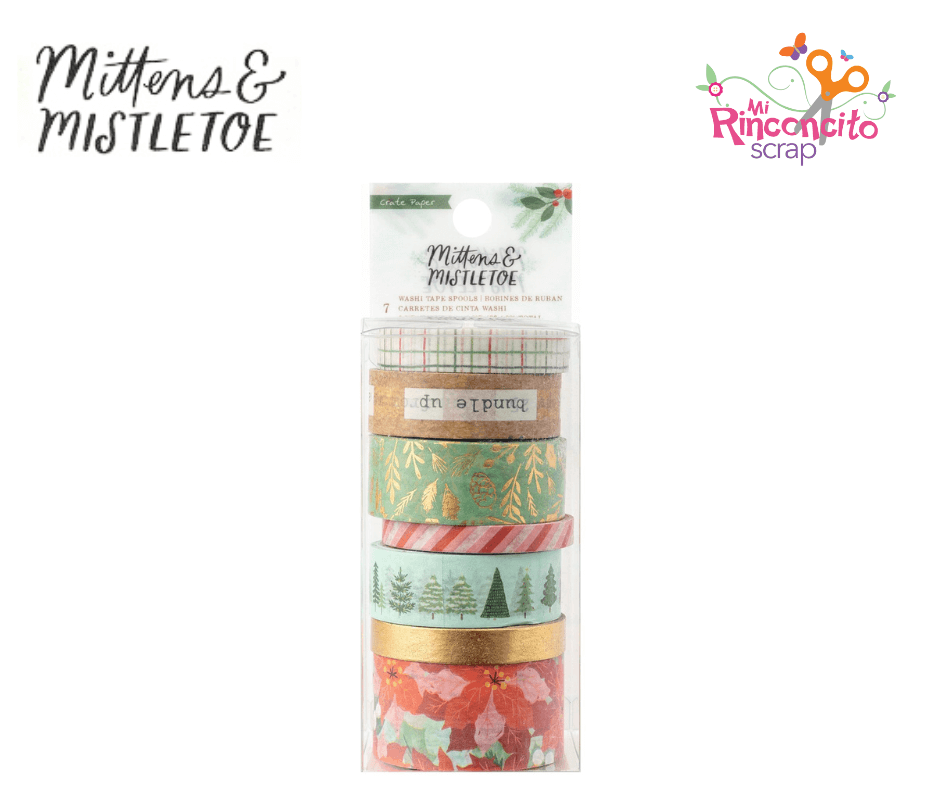 MM NAVIDAD WASHI TAPE CON ACENTOS EN FOIL DORADO