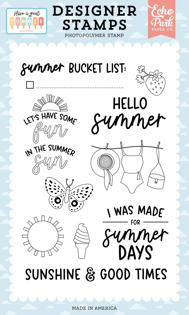 Have A Great Summer - Echo Park - Summer Bucket List Stamp