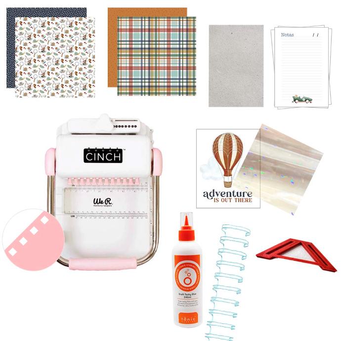 02 Encuadernadora Cinch Rosa - Kit de Temporada -