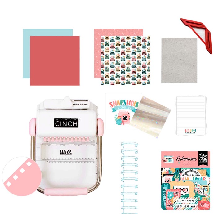 07 Encuadernadora Cinch Rosa - Kit de Temporada