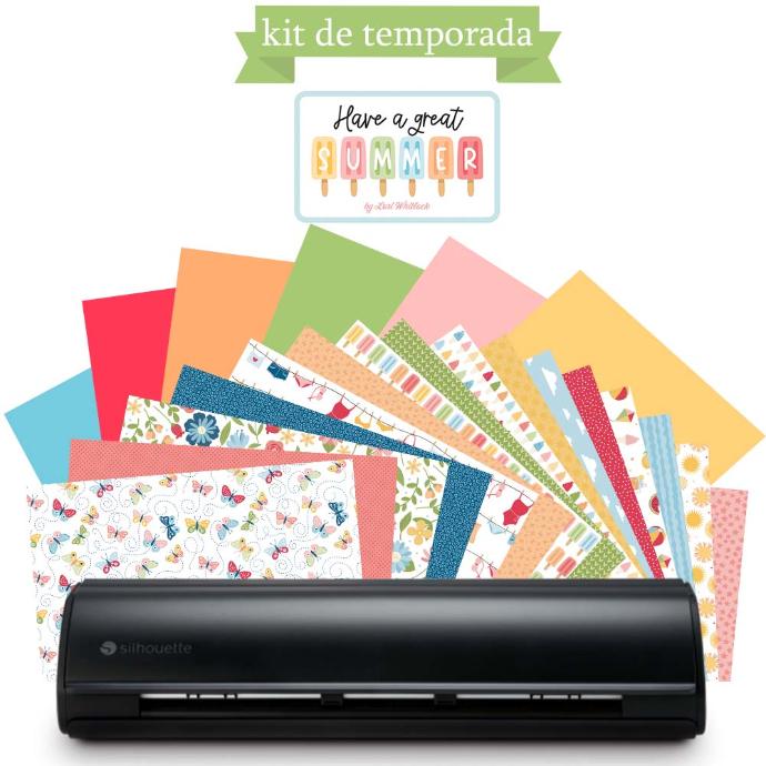 08 Silhouette Cameo 5 12in Negra - Kit de Temporada - Llegó el verano!