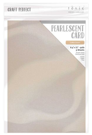 Craft Perfect Cartulina Perlada Coffe Cream 8.5x11¨