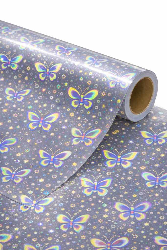 Laminante Adhesivo Holográfico Mariposa