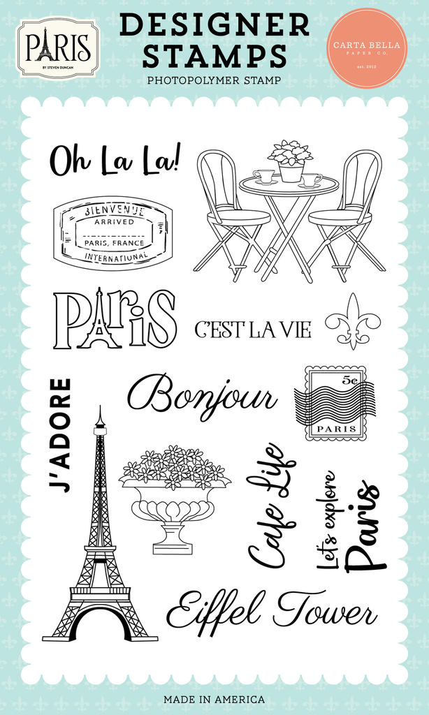 [CBP405041.] Paris - Echo Park - Stamp Set