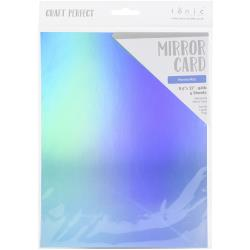 [624205] Craft Perfect Cartulina Iridiscente Espejo Niebla Marina 8.5 x 11 in