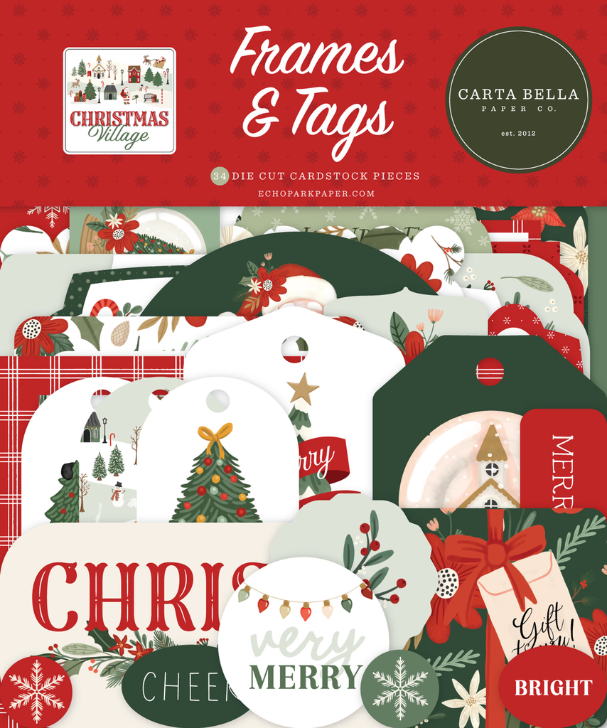 [CBCV458025] Christmas Village - Echo Park - Frame and Tags
