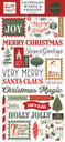 Christmas Village - Echo Park - Chipboard Word and Phrases