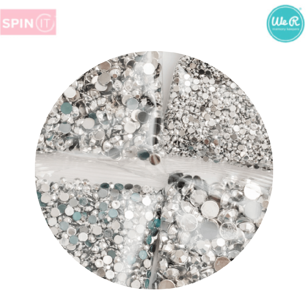 [34006127] SI Spin It Pedrería Perlas Plateadas