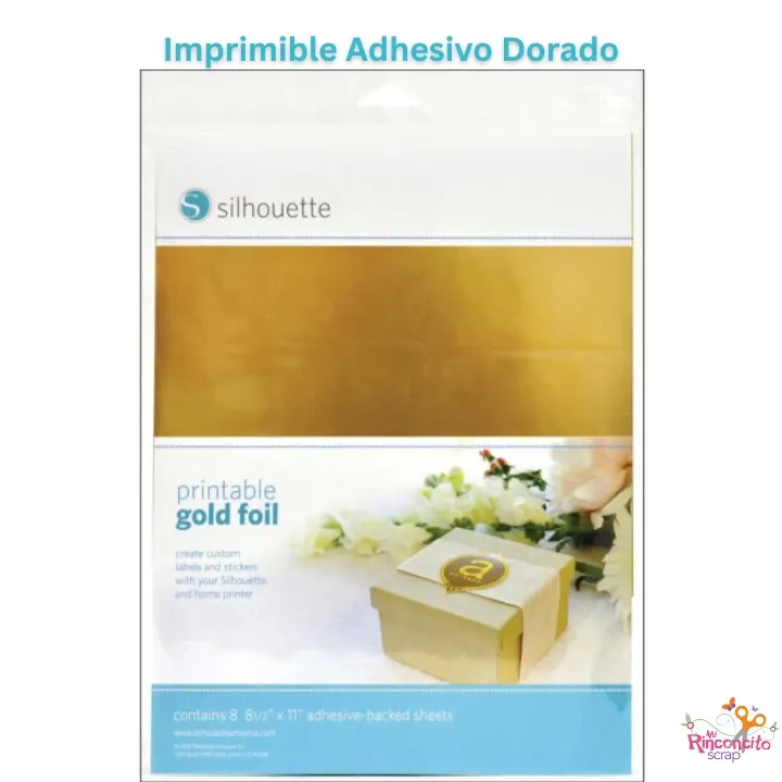 Imprimible Adhesivo Dorado
