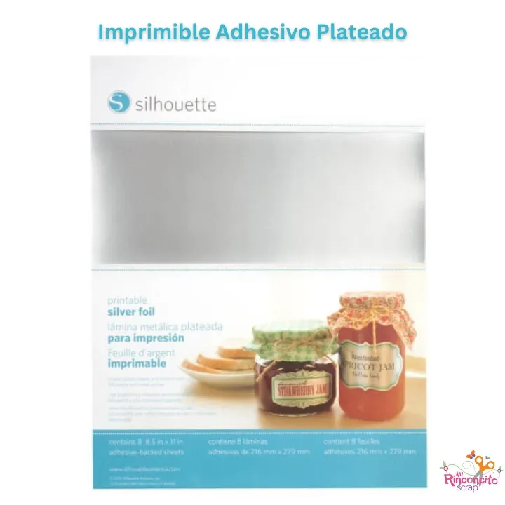 Imprimible Adhesivo Plateado