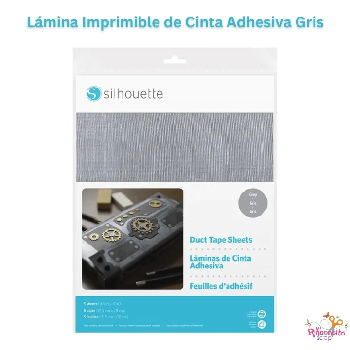 [MEDIA-DUCT-GRY] Lámina Imprimible de Cinta Adhesiva Gris