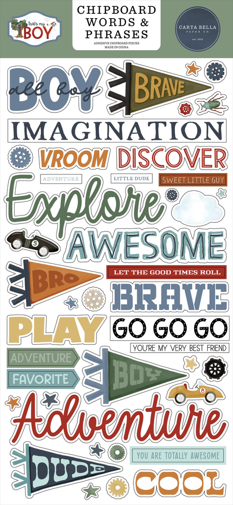 That's My Boy - Echo Park - Chipboard Words & Phrases