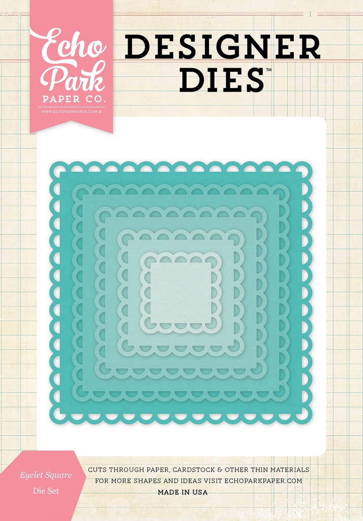 Troqueles - Cuadrados Scallop Bordados