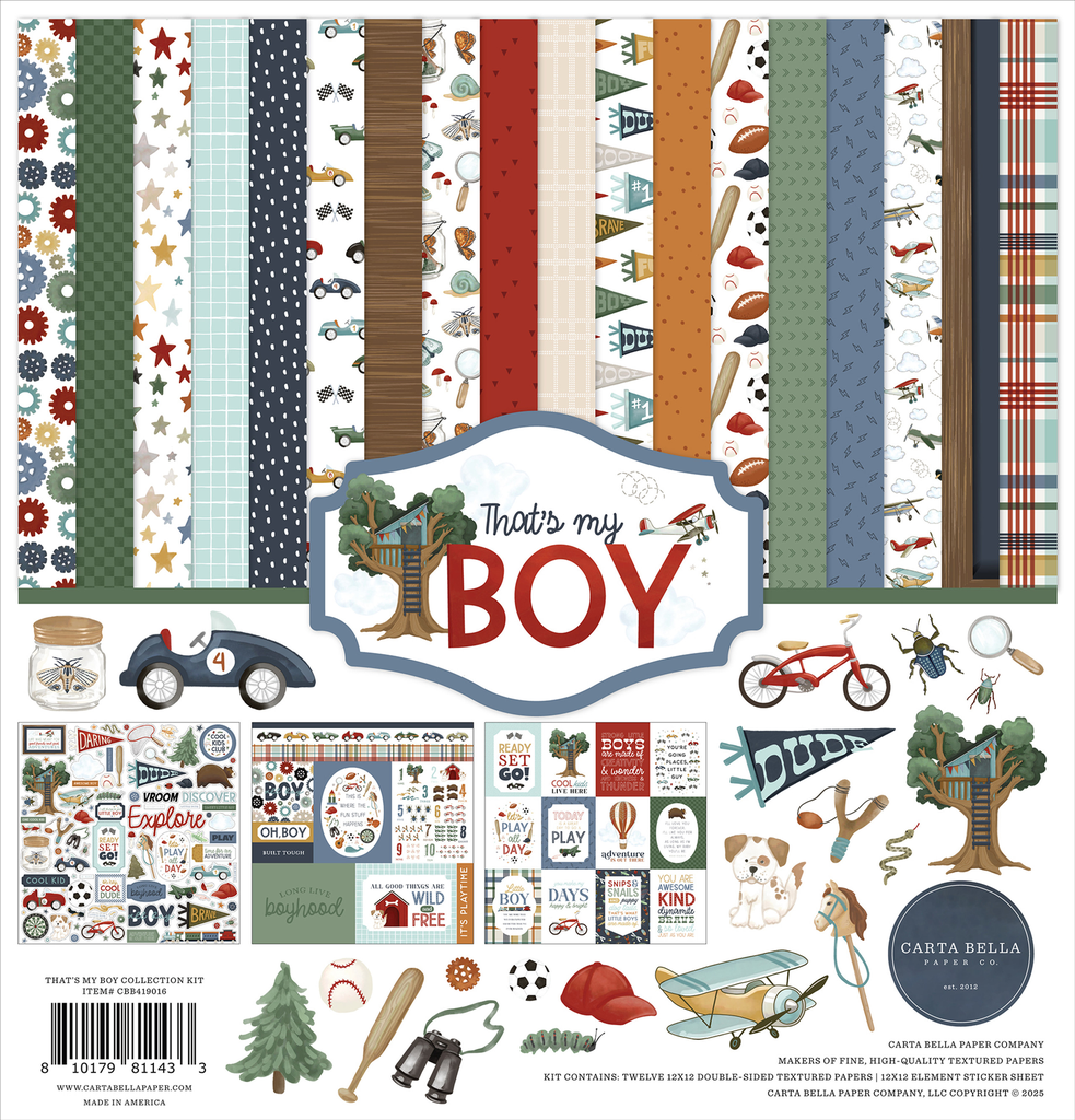 That's My Boy - Echo Park - Papeles de Collección Premium 12x12 Pulgadas
