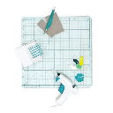 Mat de Vidrio 13x13 in Celeste