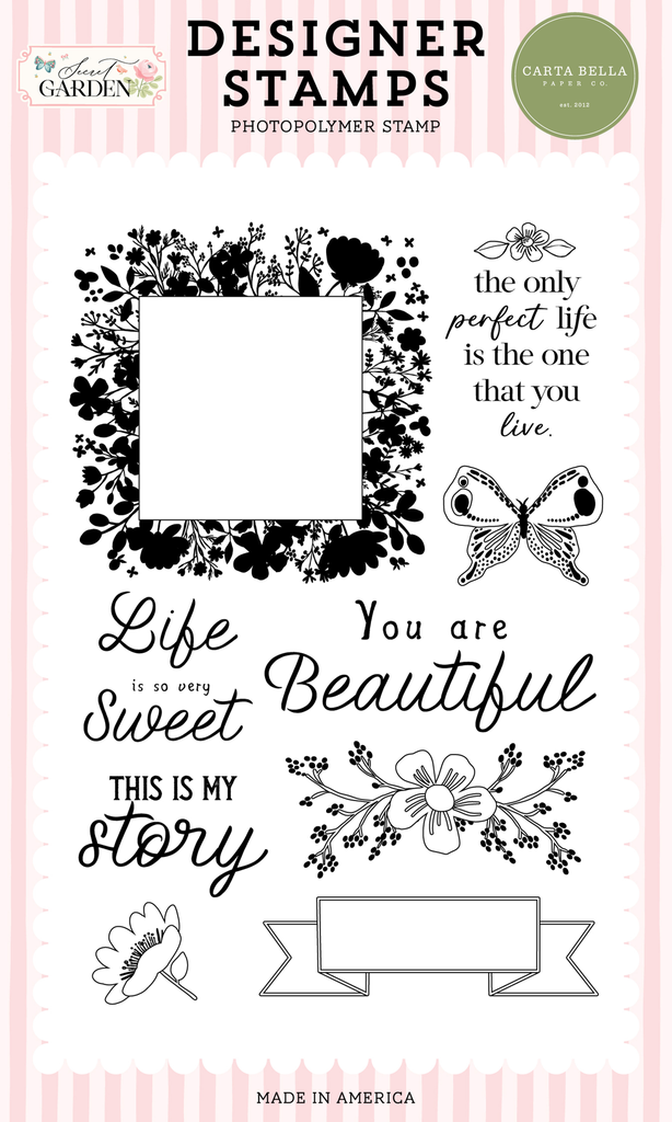 [CBGD421047] Secret Garden - Echo Park - Perfect Life Stamp Set