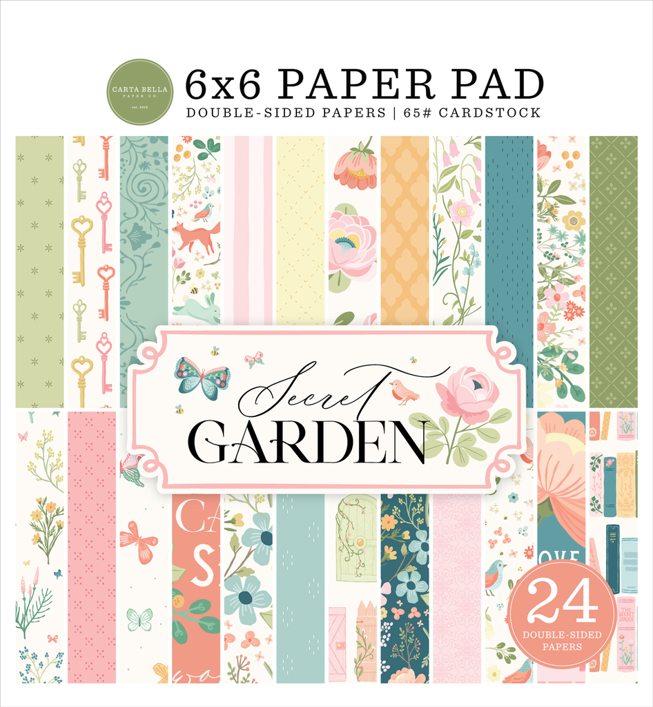 Secret Garden - Echo Park - Papeles Premium 6x6 Pulgadas