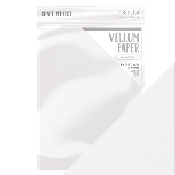 Papel Pergamino Blanco Vintage 8.5"X11"