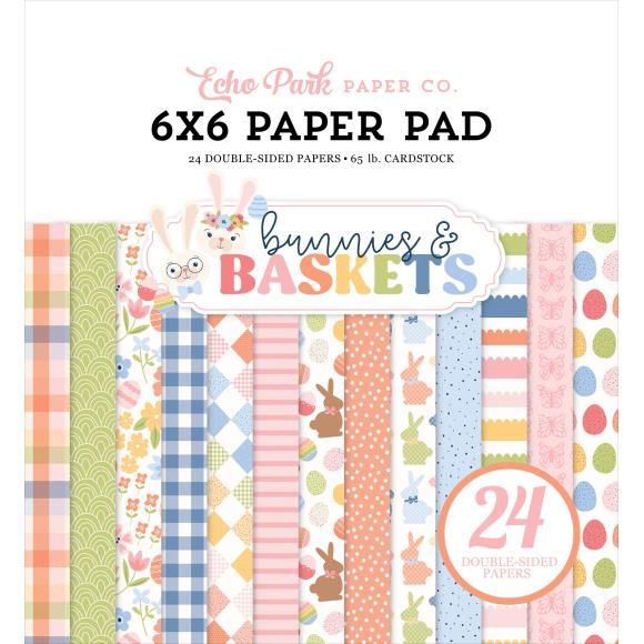 Bunnies And Baskets - Echo park - Papeles Premium 6x6 Pulgadas