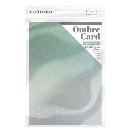 [676987] Craft Perfect Cartulina Glitter Verde Opalado 8.5x11¨