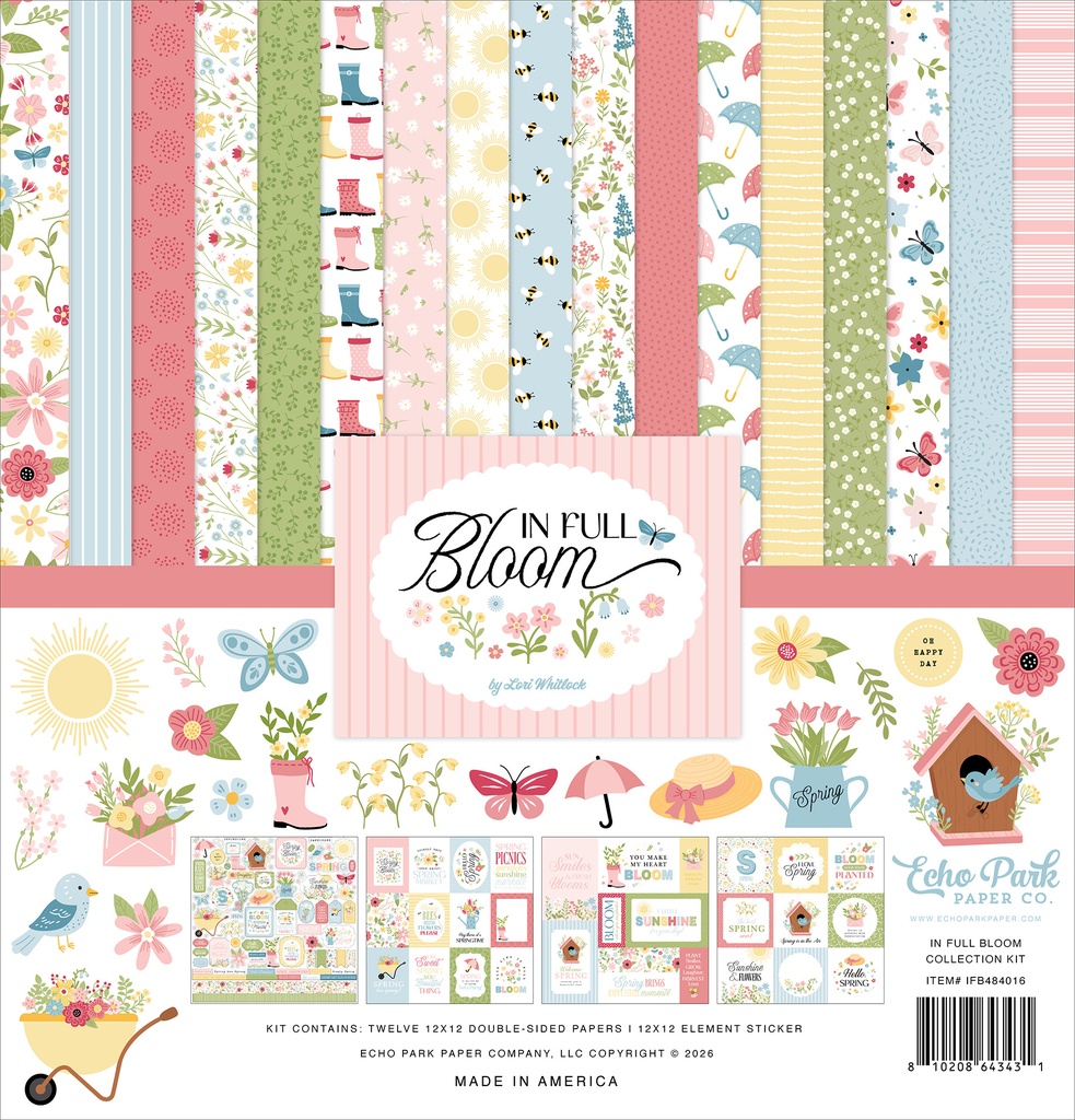 [IFB484016] In Full Bloom - Echo Park - Papeles Premium de Coleccion 12x12