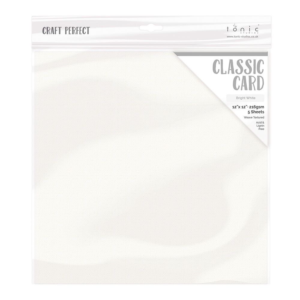 [9137E] Craft Perfect Cartulina Texturizada Blanca 12" x 12"