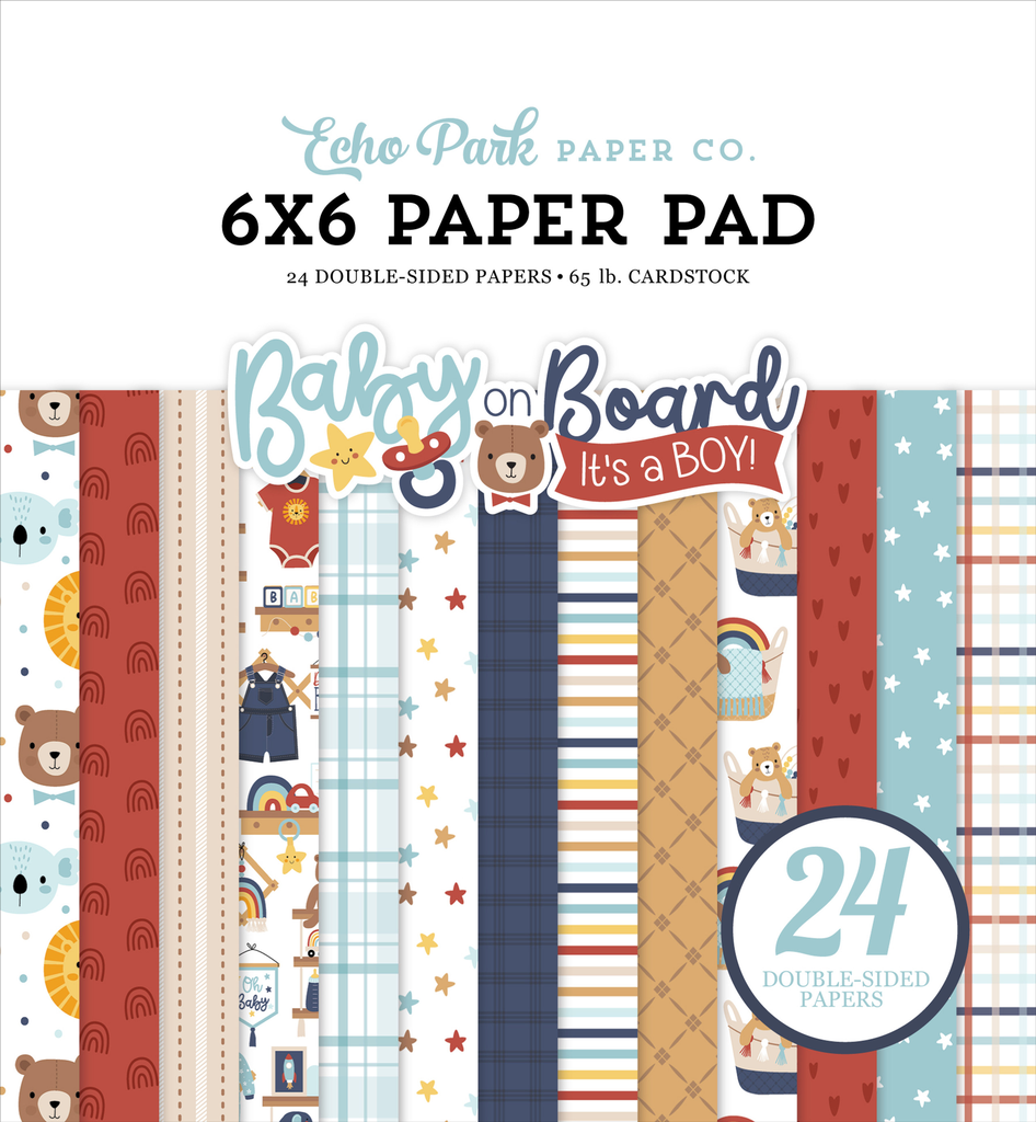 Baby On Board Boy - Echo Park - Papeles Premium 6x6 pulgadas