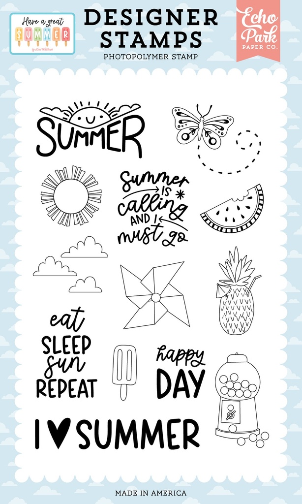 Have A Great Summer - Echo Park - Summer Is Calling Stamp
