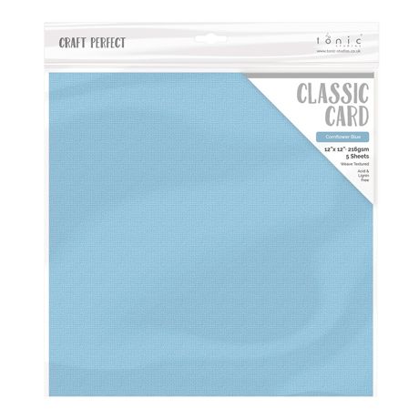 [9166E] Craft Perfect Cartulina Texturizada Azul Aciano 12" x 12"