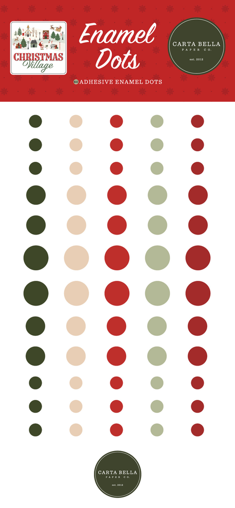 Christmas Village - Echo Park - Enamel Dots