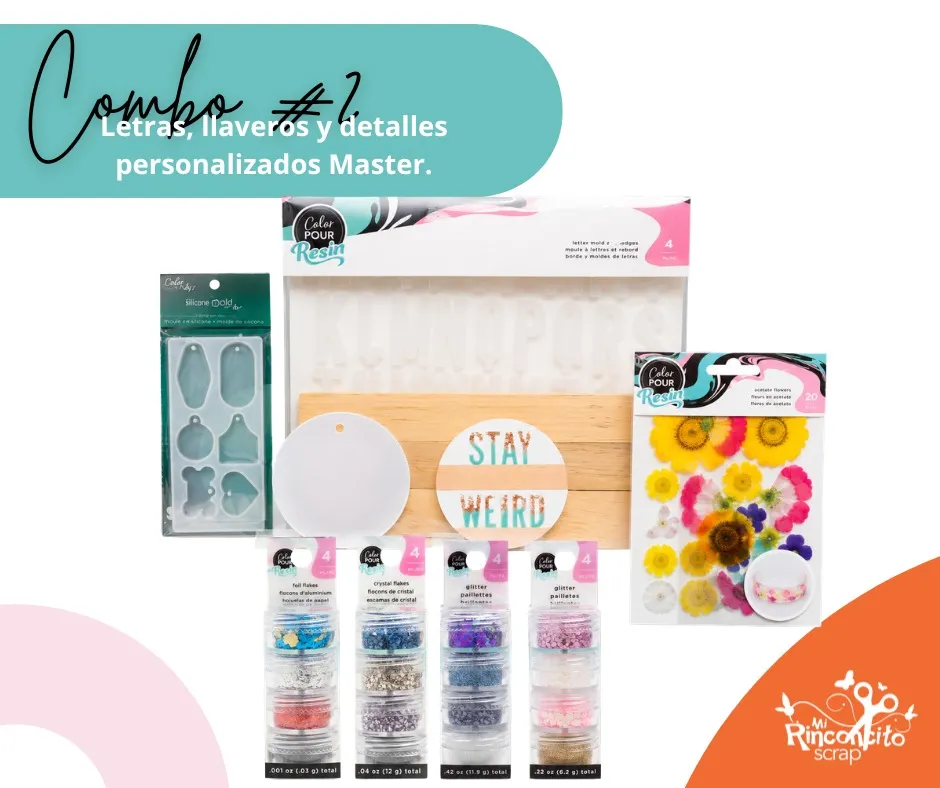 Combo 2- Letras, llaveros y detalles personalizado- Master-
