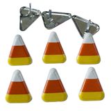 Eyelet Outlet Shape Brads Candy Corn