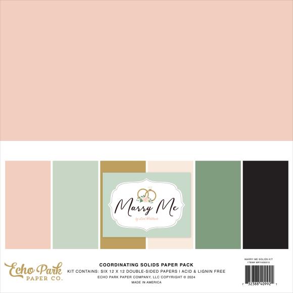 Marry Me - Block de Cartulinas lisas 12x12