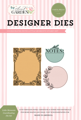 [CBGD421041] Secret Garden - Echo Park - Little Moments Coordinating Large Die Set