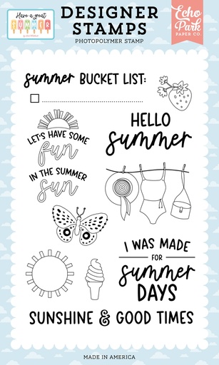 [HAGS424046] Have A Great Summer - Echo Park - Summer Bucket List Stamp