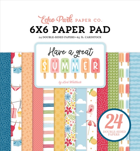 [HAGS424023] Have A Great Summer - Echo Park - Papeles Premium 6x6 Pulgadas