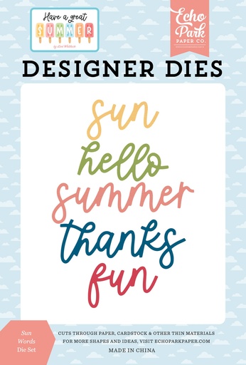 [HAGS424043] Have A Great Summer - Echo Park - Sun Words Large Die Set